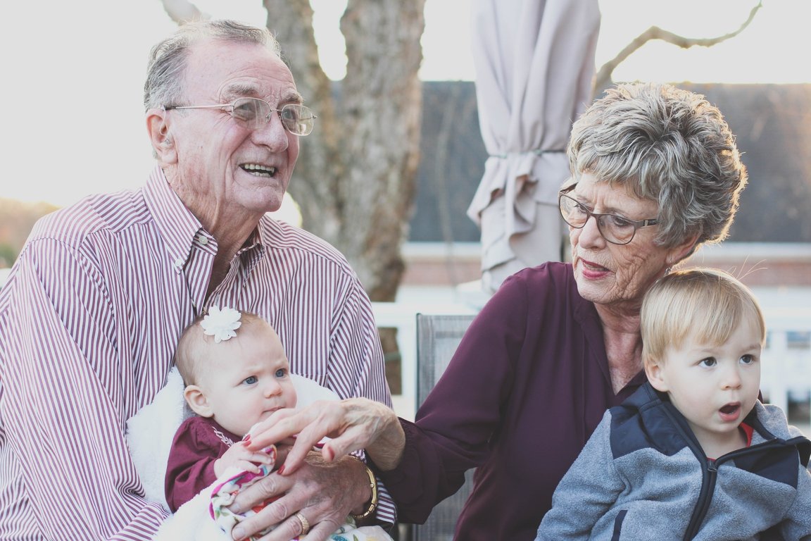 happy old couple